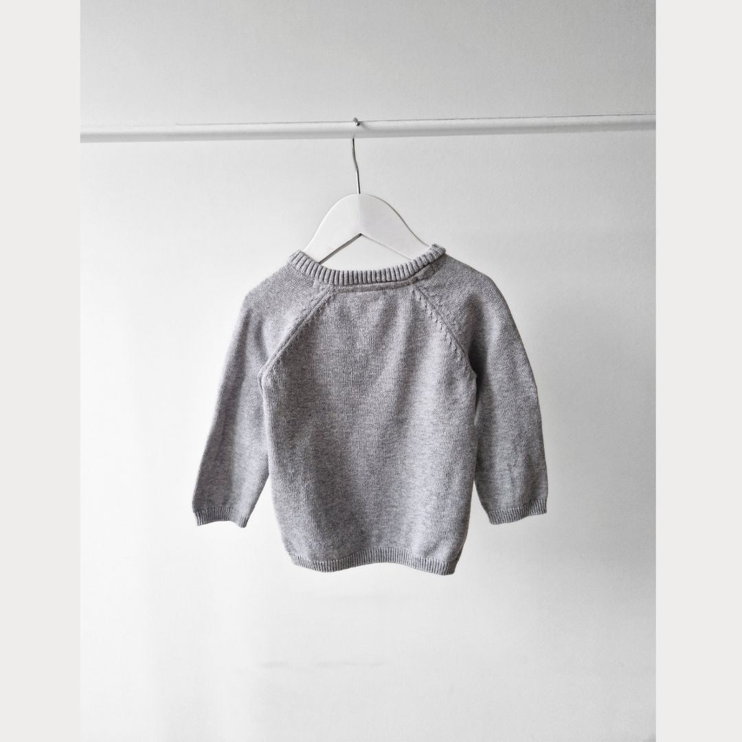 Pre-Loved Kids Knit Džemperis – Pelēks | 74 izm.