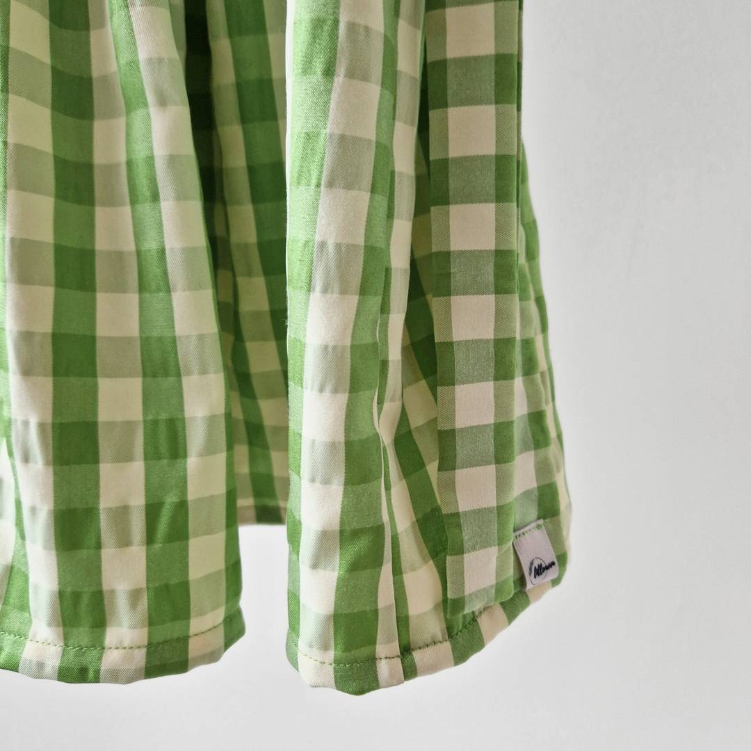 Twirl & Meadow zaļi rūtotie svārki ar lentītēm I -30%