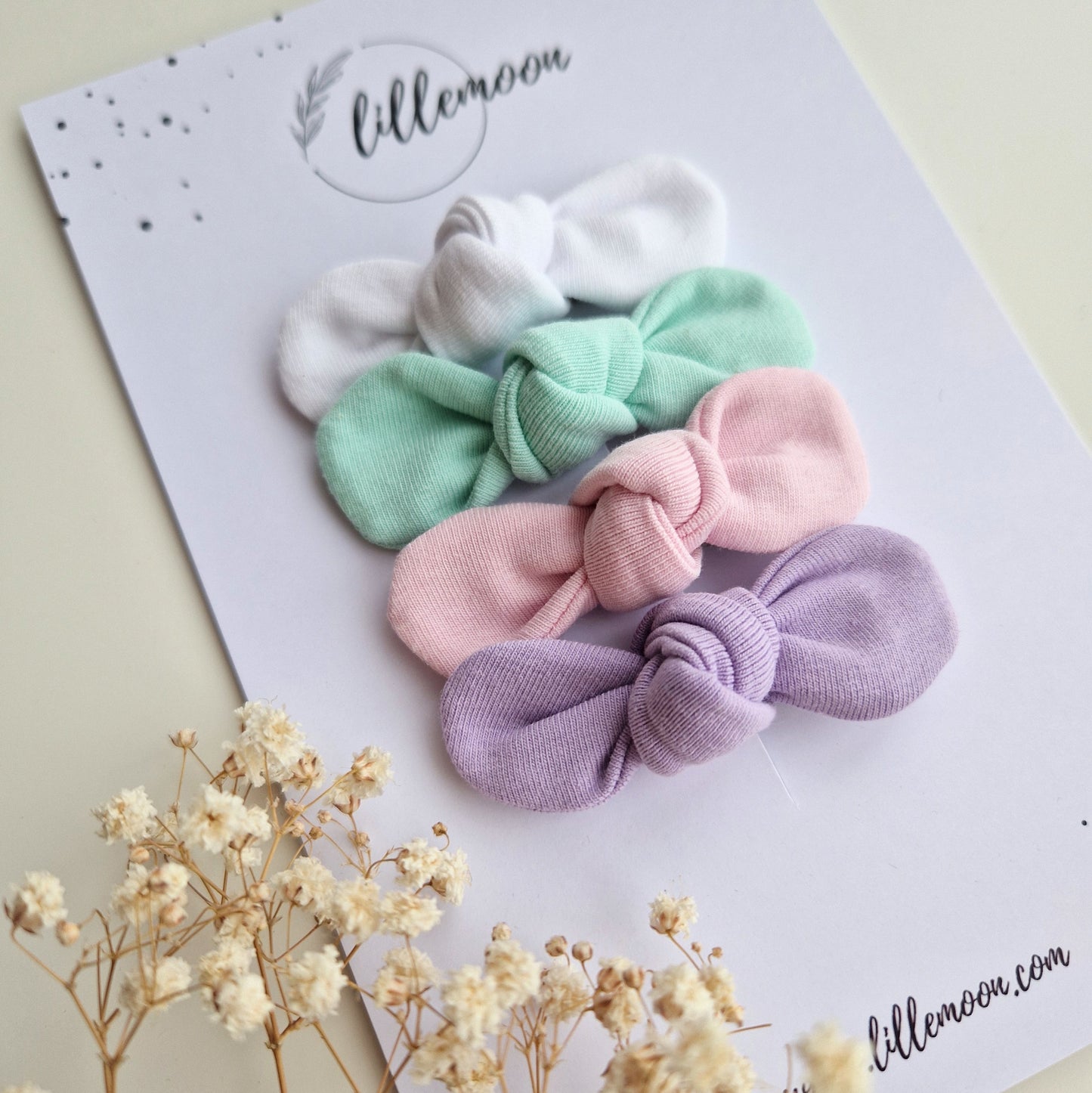 Bantīšu komplektiņš - mini sprādzītes zefīriņi I -30%