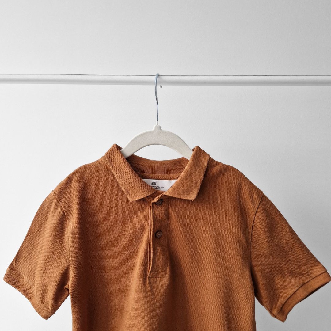 Pre-Loved Kids Karameļu brūns polo krekls I 6–8 gadi