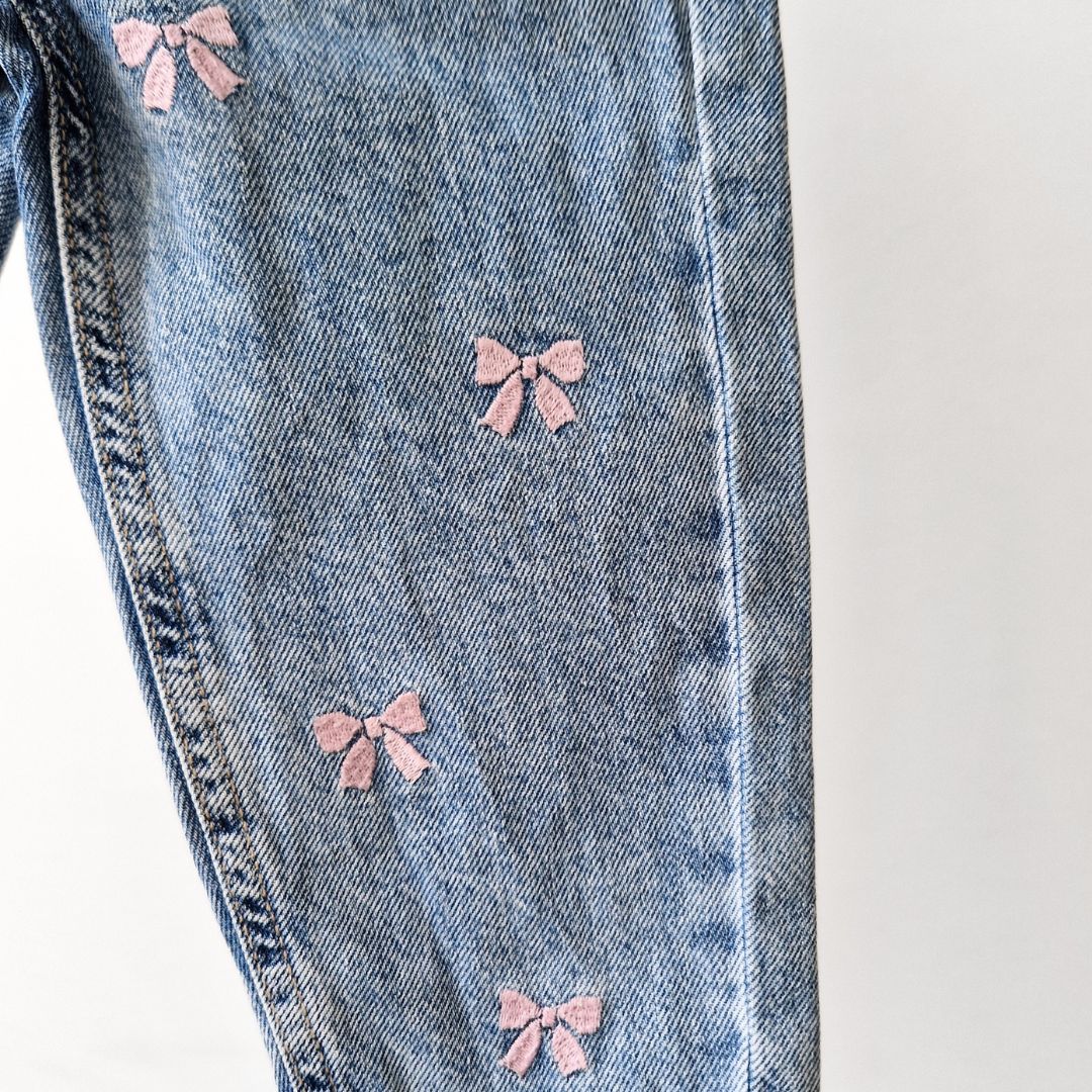Pre-Loved Kids džinsi ar Rozām Bantītēm | 86 izm.