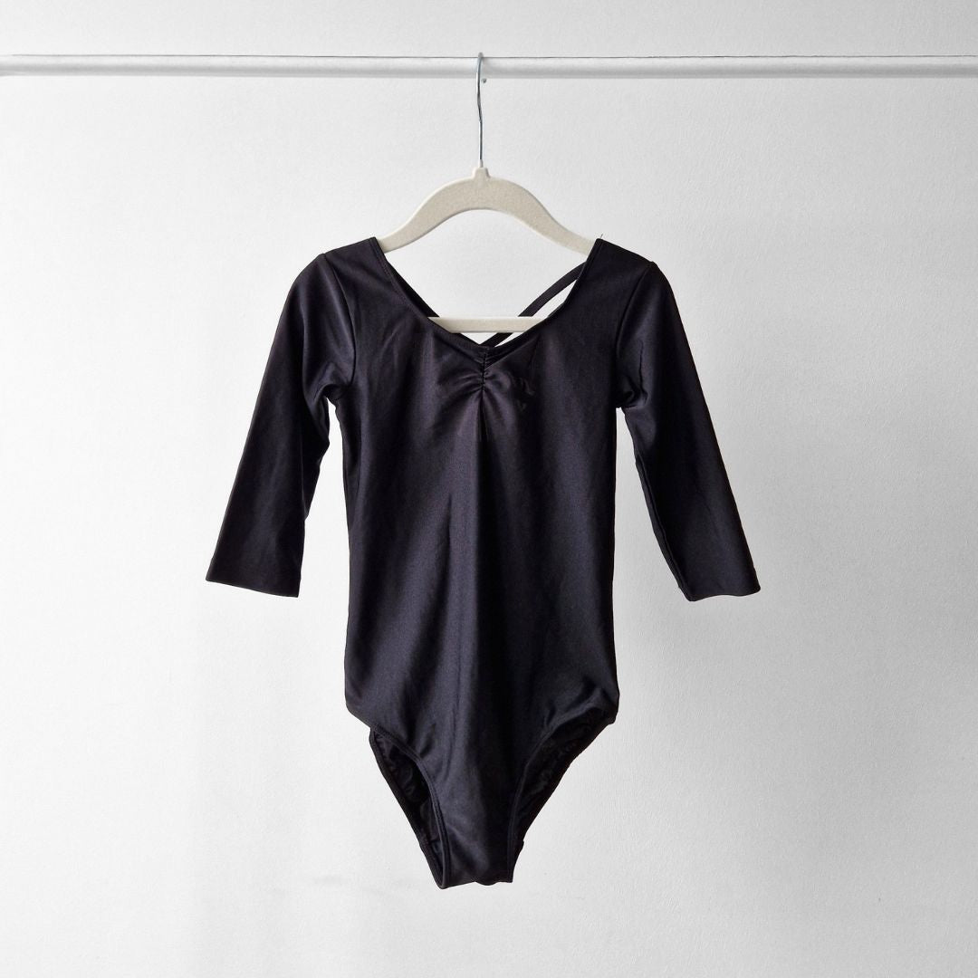 Pre-Loved Kids H&M melns deju bodijs meitenēm | 4–6 gadi / 110-116izm.