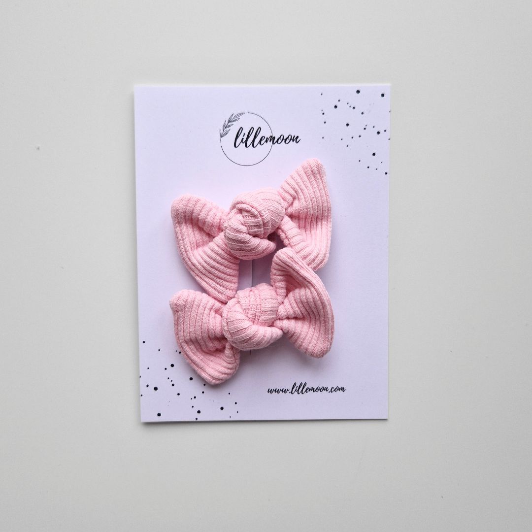 Bantīšu komplektiņi rievotās mini matu bantītes - 9 maigās krāsiņās