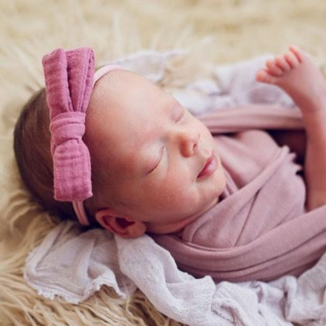 Muslina matu bantes ap galviņu liekamās - 16 krāsās