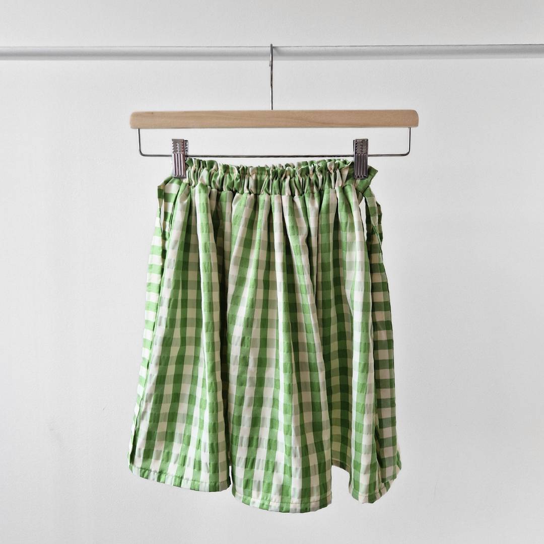 Twirl & Meadow zaļi rūtotie svārki ar lentītēm I -30%