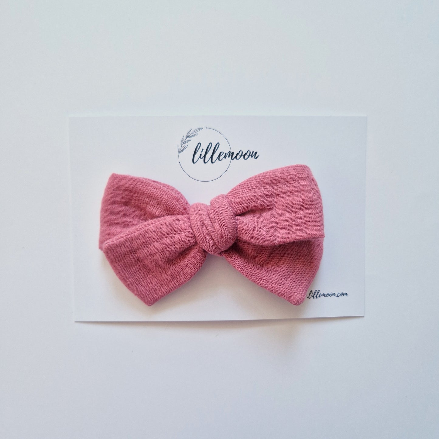 Lielā muslina matu bante - rozā roze I -70%