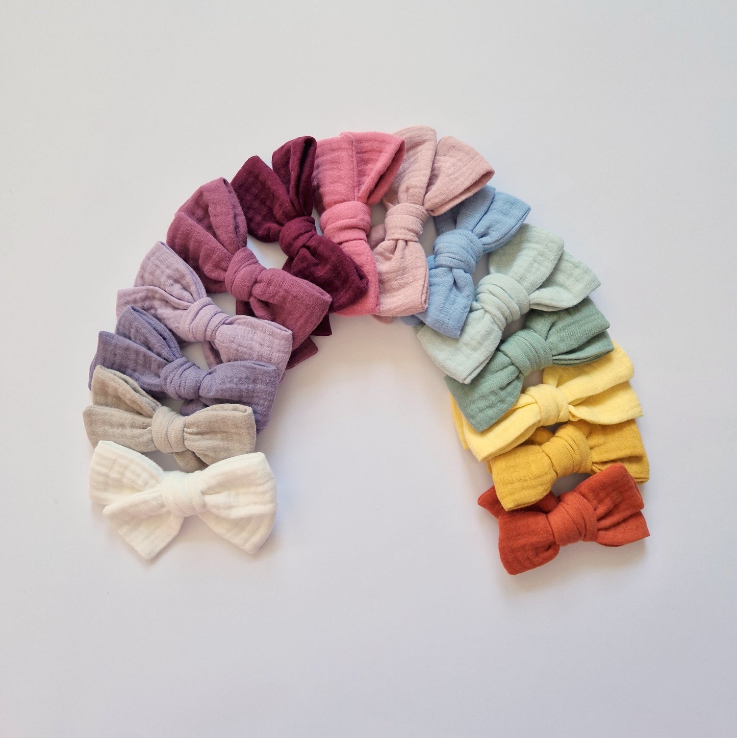 Lielā muslina matu bante - maigi rozā