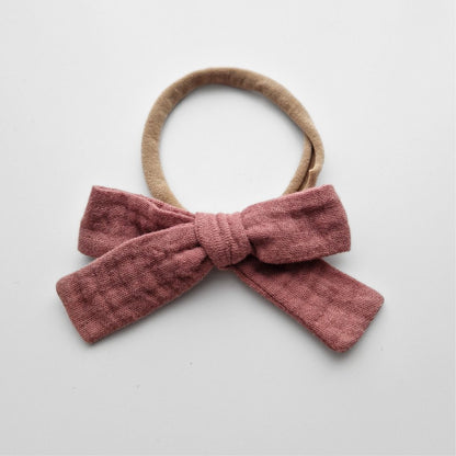 Muslina matu bantes ap galviņu liekamās - 16 krāsās