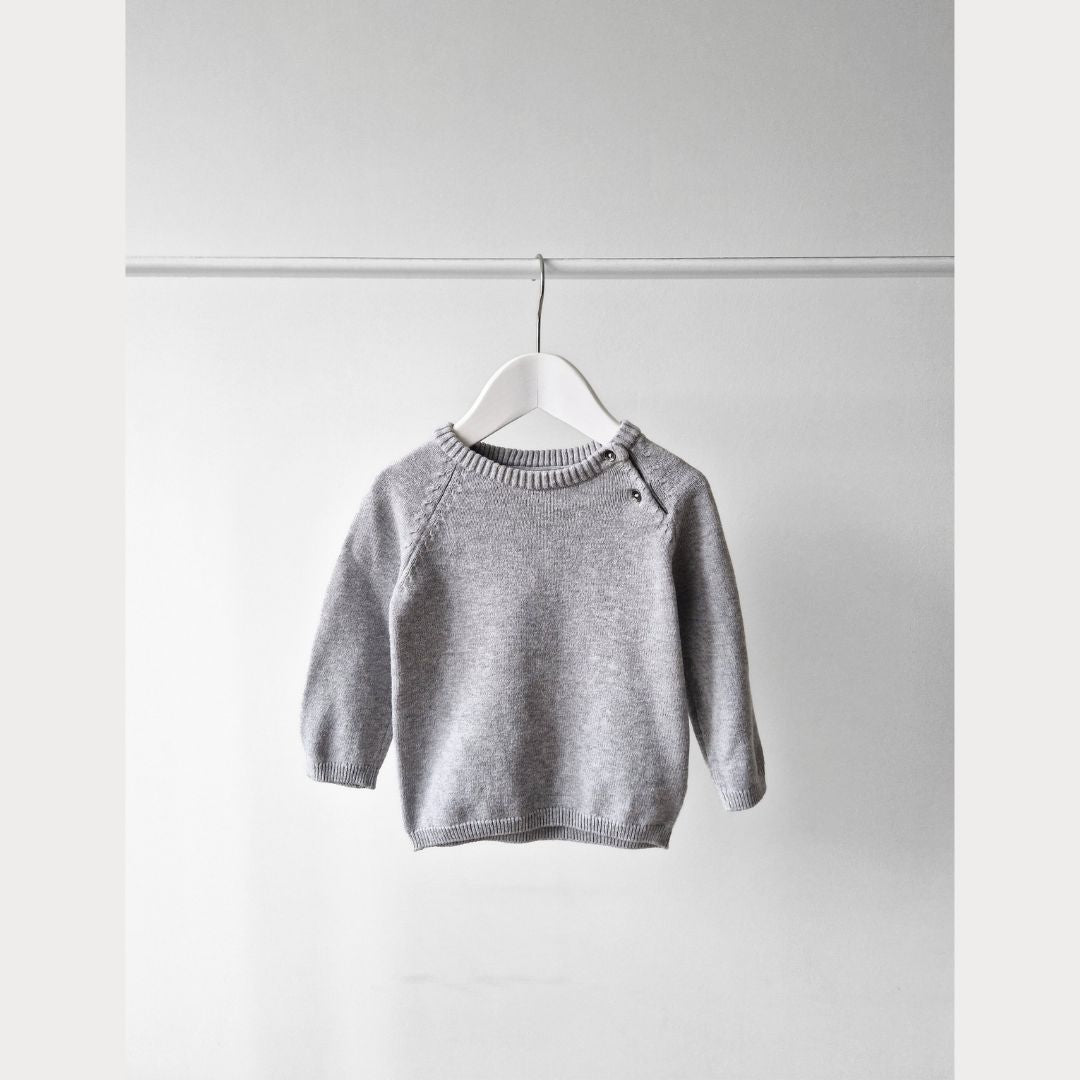 Pre-Loved Kids Knit Džemperis – Pelēks | 74 izm.