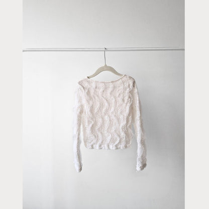 Pre-Loved Kids balts mežģīņu svētku tops | 7–8 gadi