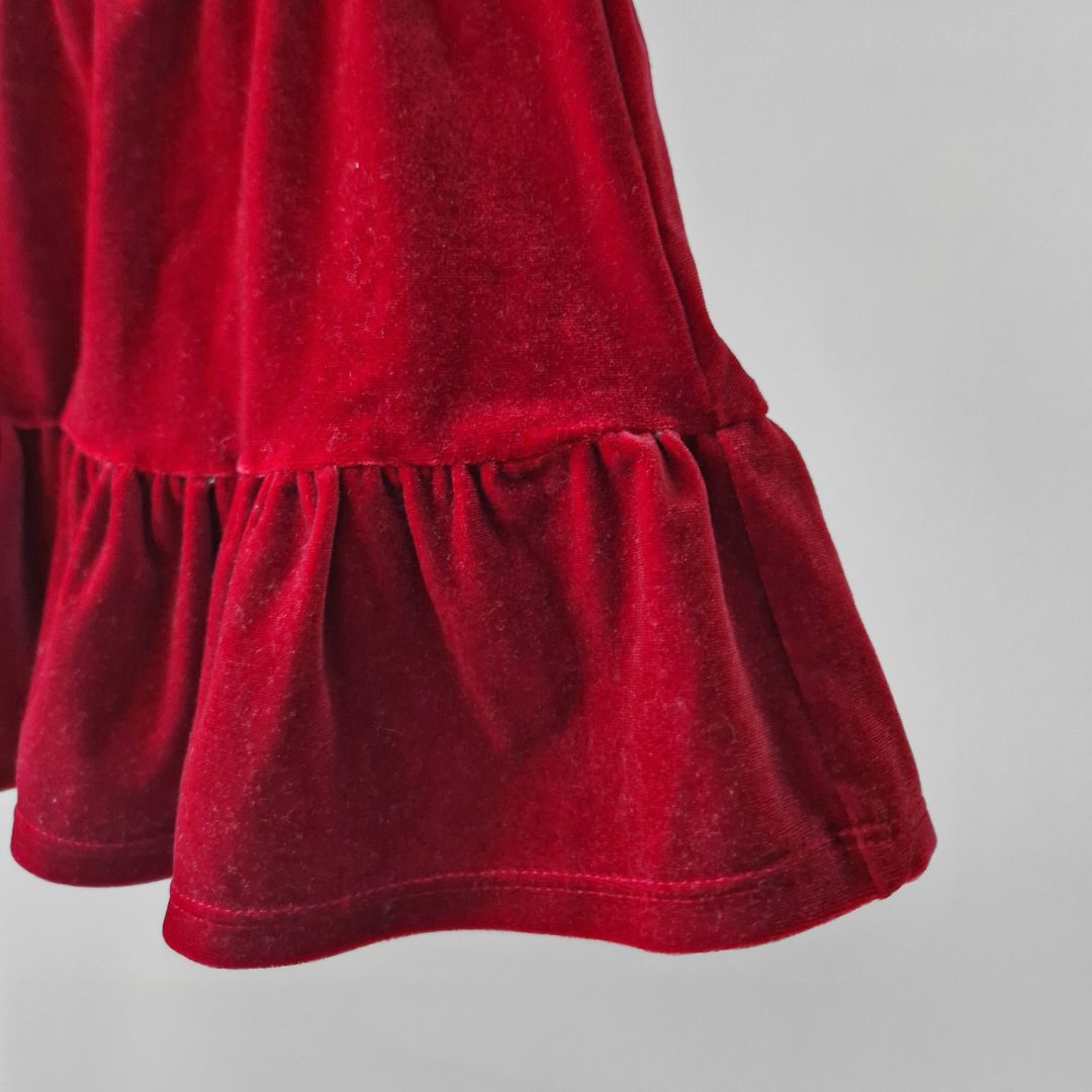Pre-Loved Kids Velvet Skirt – Sarkani samta svārki I 92 izm.