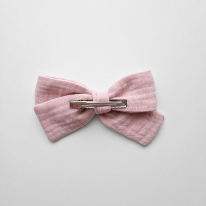 Lielā muslina matu bante - maigi rozā