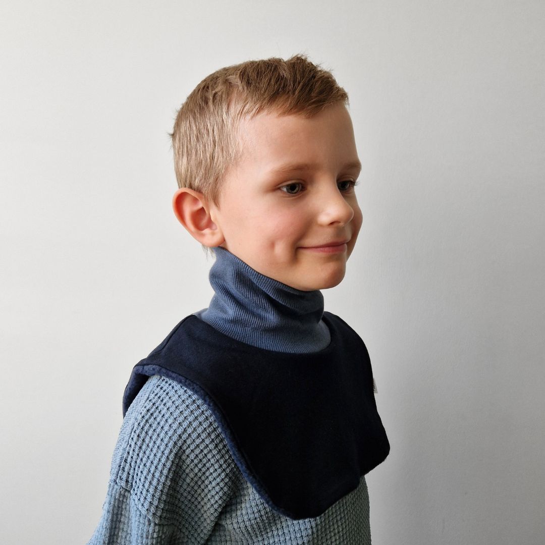 Siltā apkaklīte I šalle bērniem - dūmakaini zila I -30%