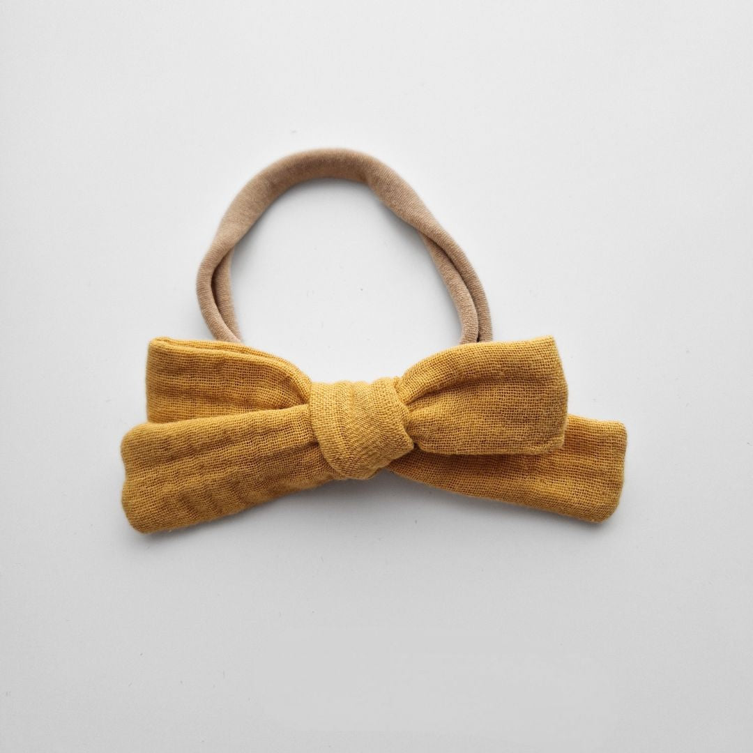 Muslina matu bantes ap galviņu liekamās - 16 krāsās