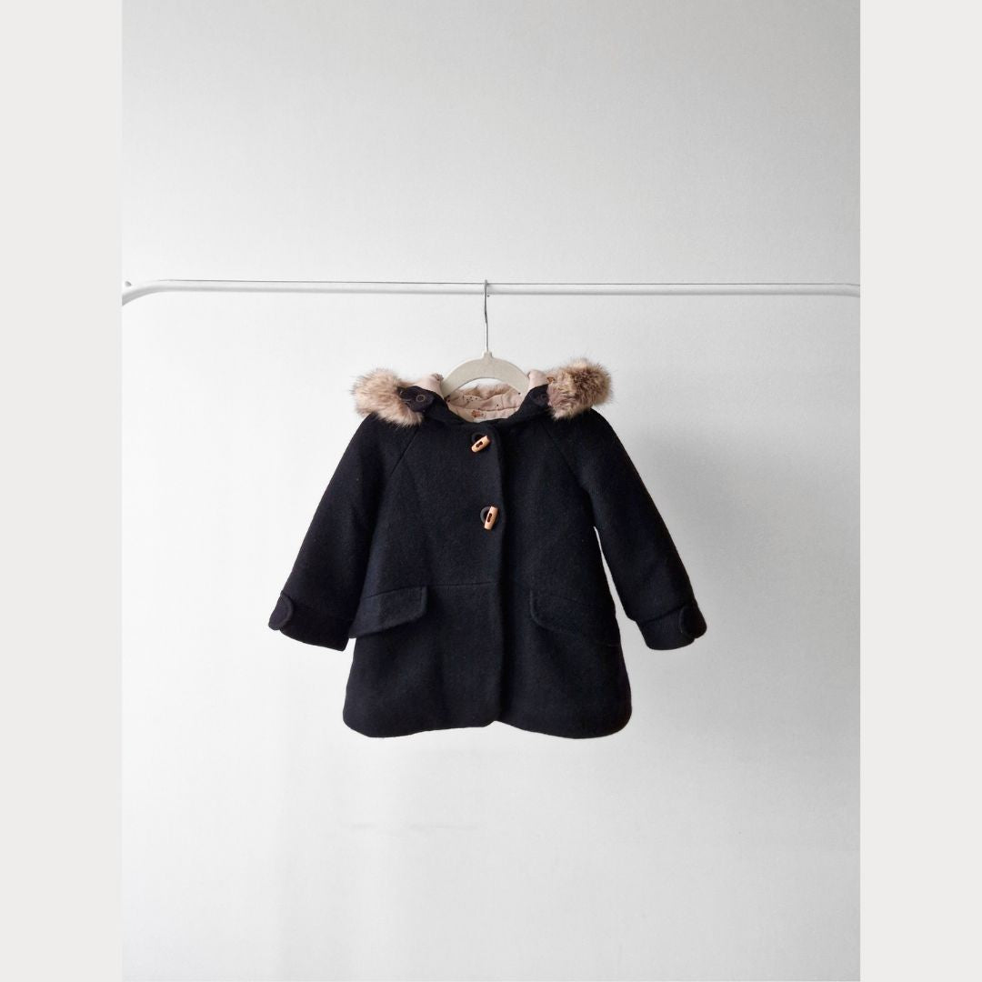 Pre-Loved Kids ZARA vilnas mētelītis no Manteco auduma | 12–18 mēneši / 86 izm.