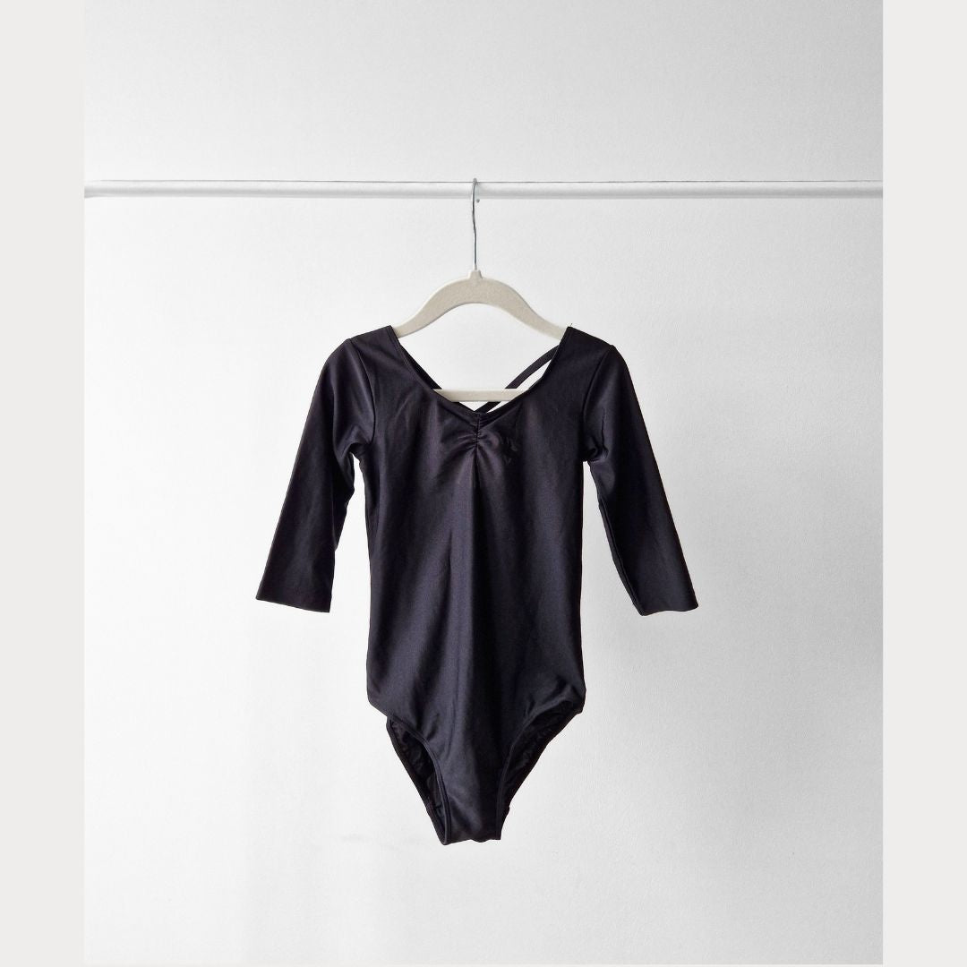 Pre-Loved Kids H&M melns deju bodijs meitenēm | 4–6 gadi / 110-116izm.