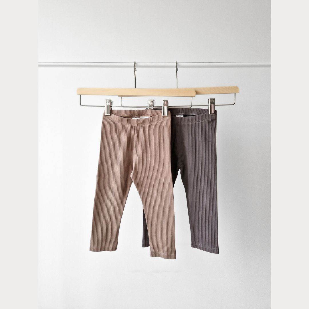 Pre-Loved Kids Legingu sets – Brūni + Pelēki | 86 izm.