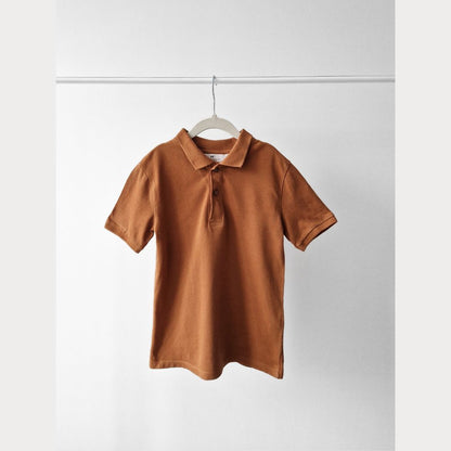 Pre-Loved Kids Karameļu brūns polo krekls I 6–8 gadi