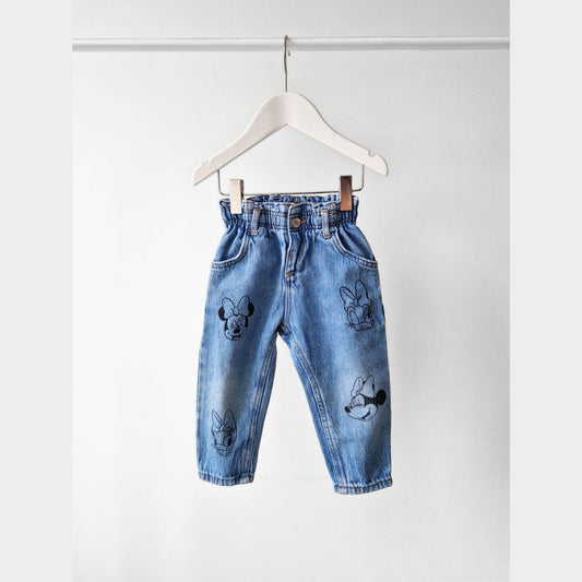 Pre-Loved Kids džinsi ar minnie apdrukām | 86 izm.
