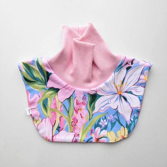 Apkaklīte I šalle bērniem bez siltinājuma - rozā ziedi