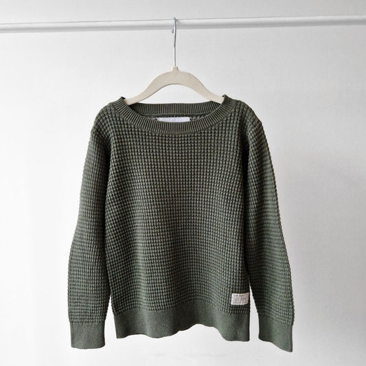 Pre-Loved Kids Soft Knit Džemperis – Haki zaļš I 120 izm.