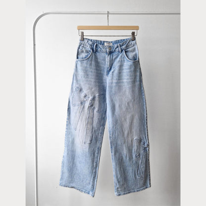 Pre-Loved Kids Lindex meiteņu džinsas ar bantēm | 12–13 gadi