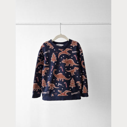 Pre-Loved Kids džemperis ar piparkūku dinozauriem | 4–6 gadi