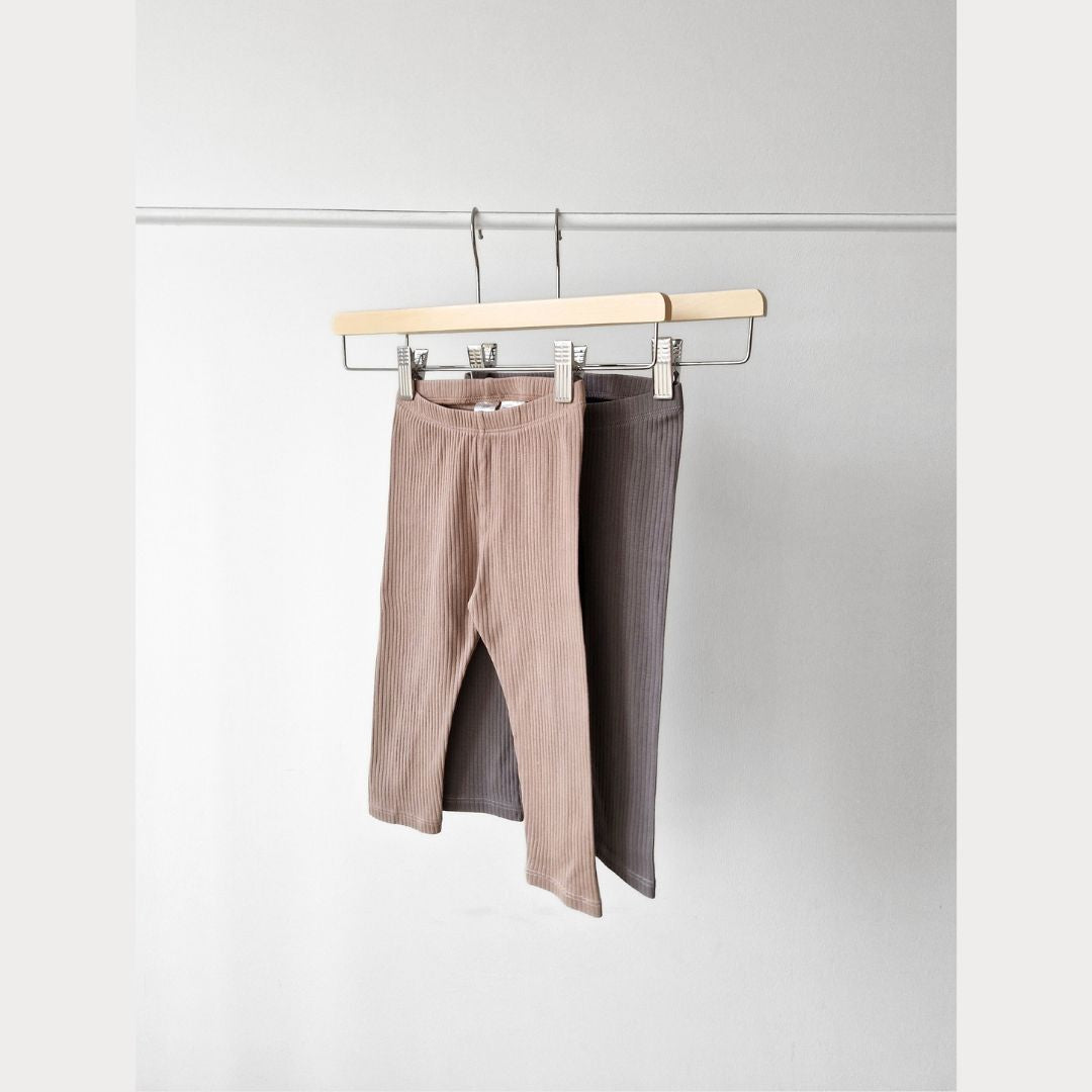 Pre-Loved Kids Legingu sets – Brūni + Pelēki | 86 izm.