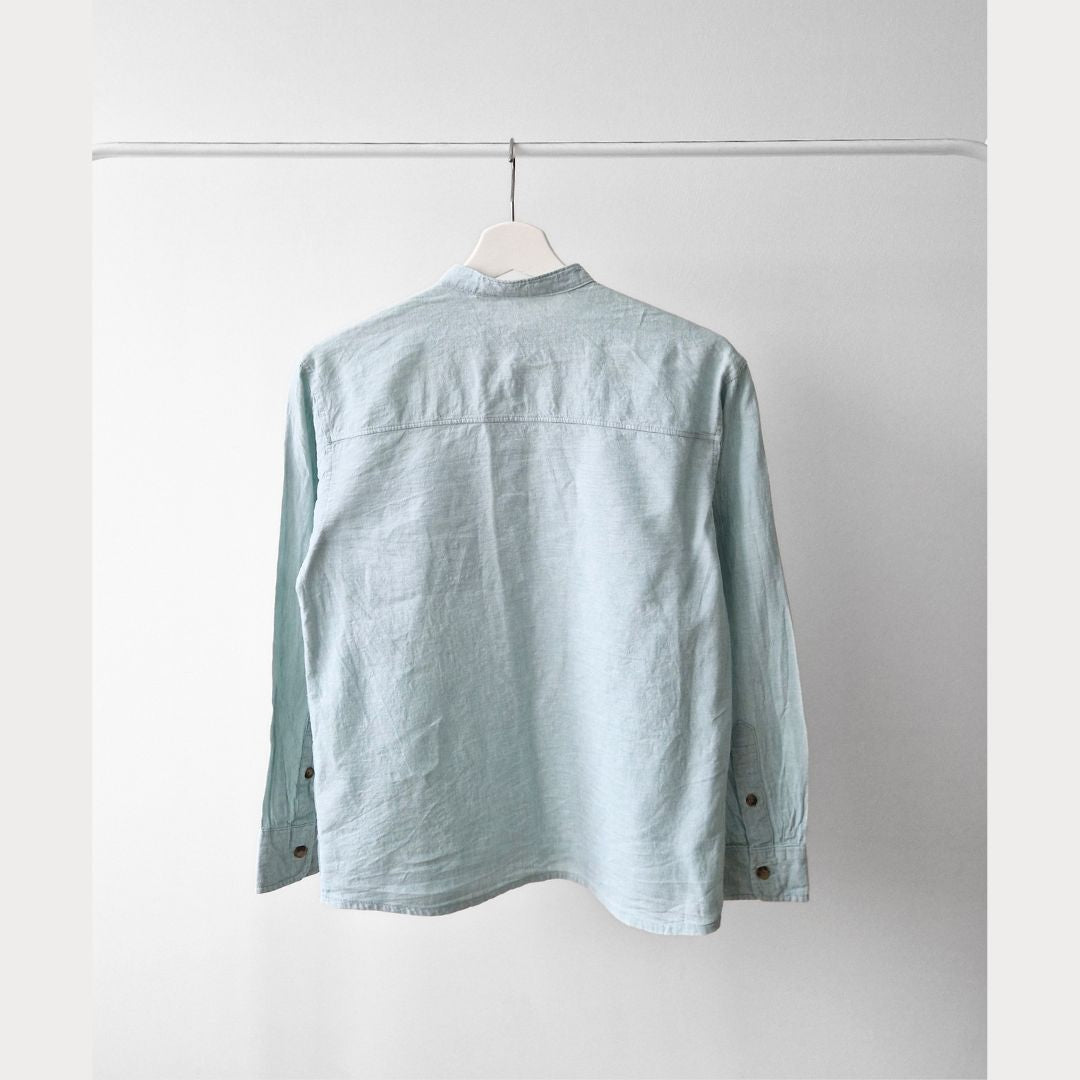 Pre-Loved Kids H&M maigi zaļš lina-kokvilnas krekls | 10–11 gadi / 146 cm