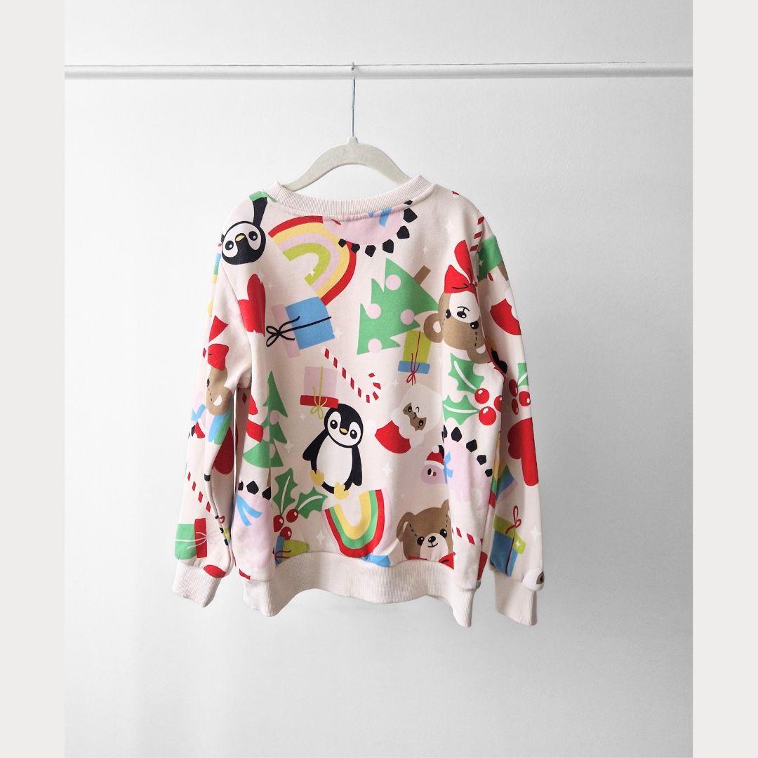 Pre-Loved Kids H&M krāsainais Ziemassvētku džemperis | 6–8 gadi