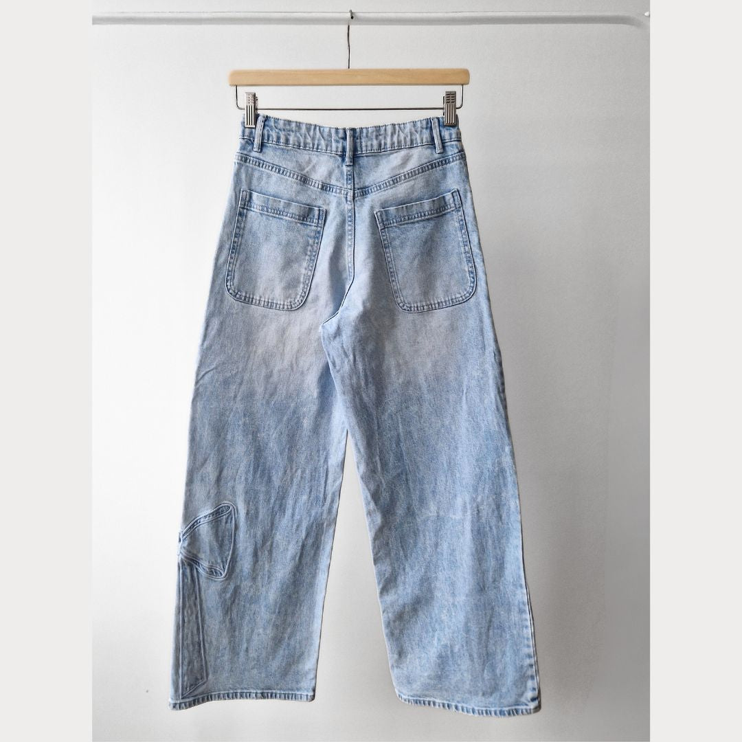 Pre-Loved Kids Lindex meiteņu džinsas ar bantēm | 12–13 gadi