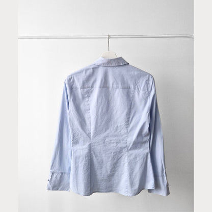 Pre-Loved MANGO gaiši zila blūze | S izm. | 100% kokvilna