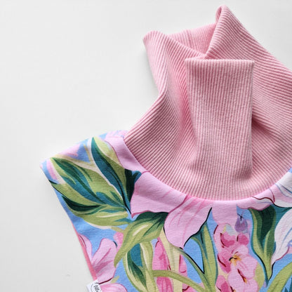 Apkaklīte I šalle bērniem bez siltinājuma - rozā ziedi