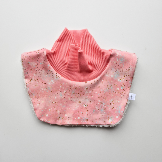 Siltā apkaklīte I šalle bērniem - rozā sniegpārsliņas I -30%