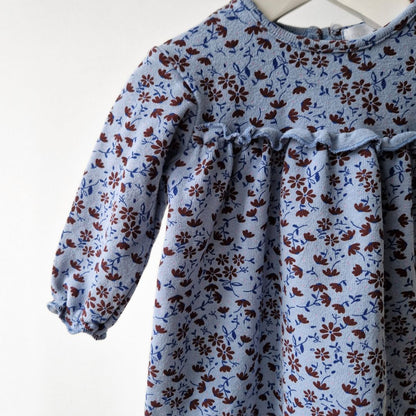 Pre-Loved Kids Tunika / Kleitiņa – Zila ar ziediem | 68 izm.