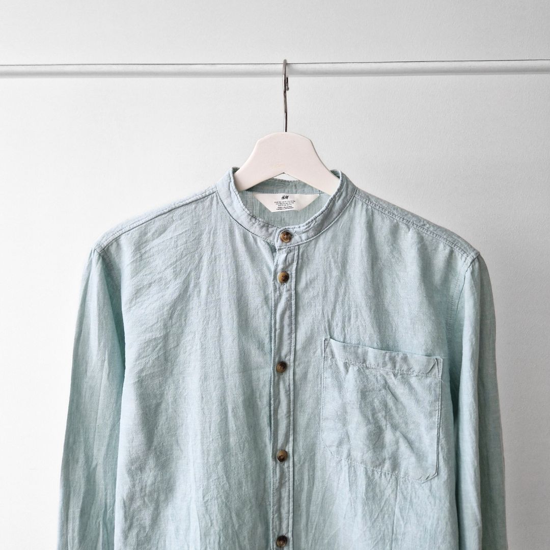 Pre-Loved Kids H&M maigi zaļš lina-kokvilnas krekls | 10–11 gadi / 146 cm