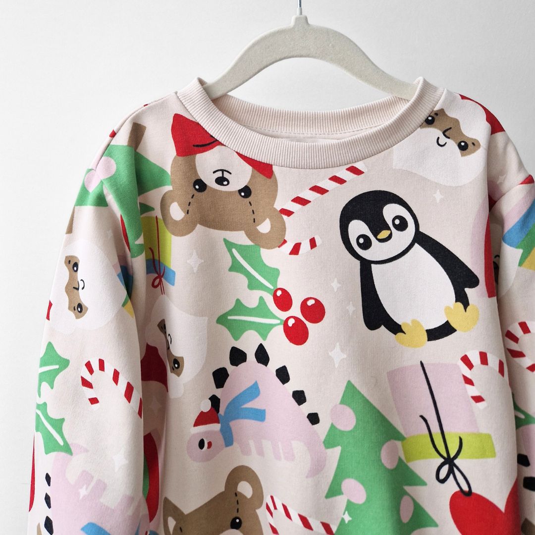 Pre-Loved Kids H&M krāsainais Ziemassvētku džemperis | 6–8 gadi