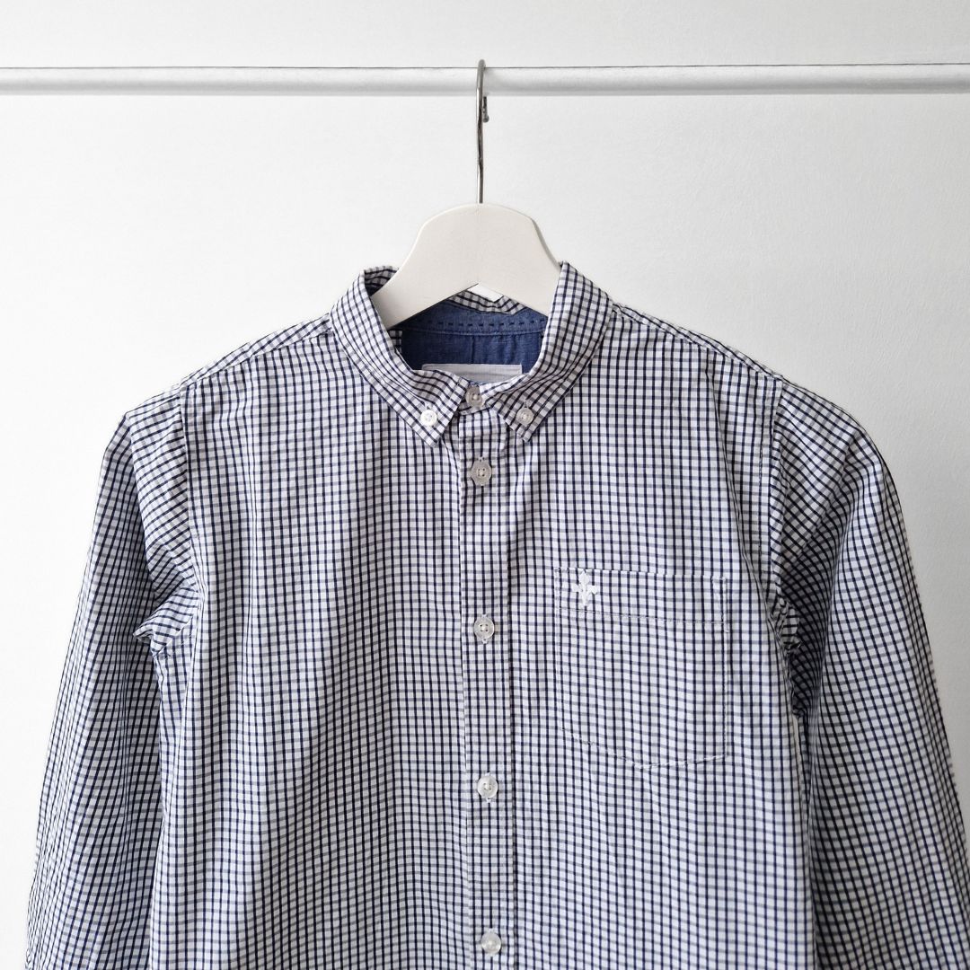 Pre-Loved Kids Rūtots kokvilnas krekls | 130 izm.