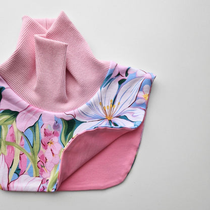 Apkaklīte I šalle bērniem bez siltinājuma - rozā ziedi