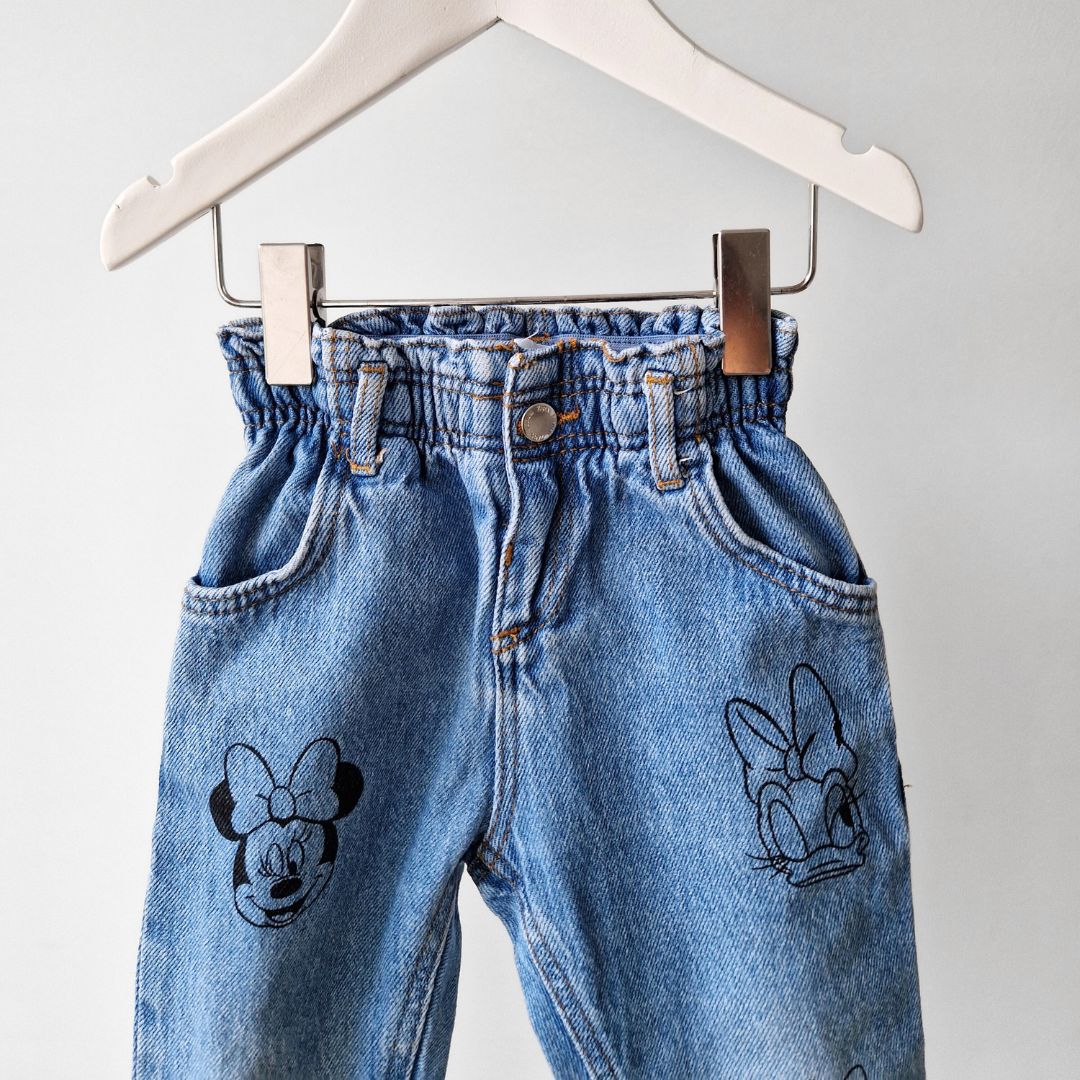 Pre-Loved Kids džinsi ar minnie apdrukām | 86 izm.