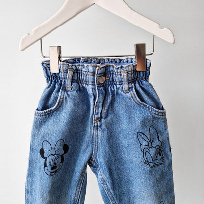 Pre-Loved Kids džinsi ar minnie apdrukām | 86 izm.