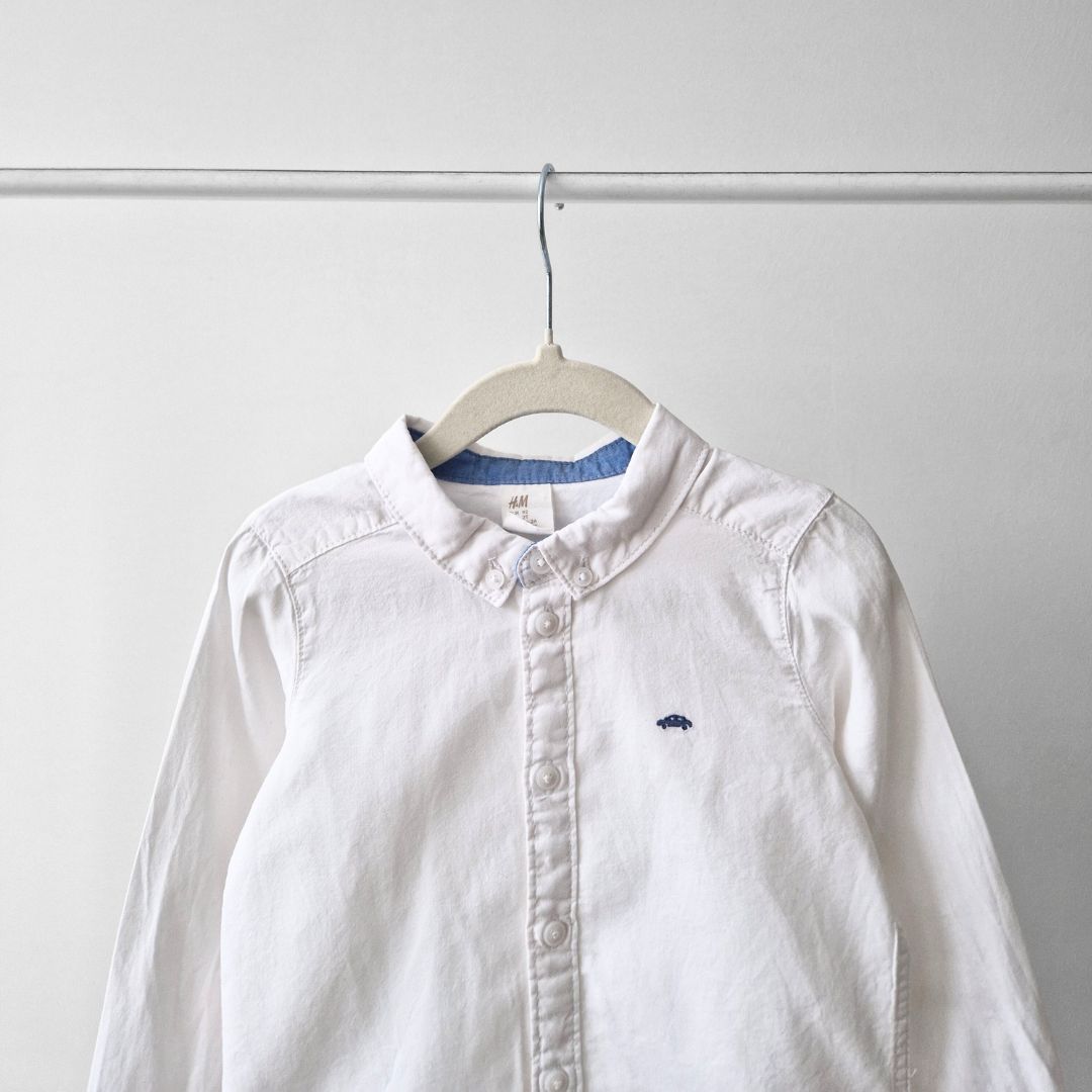 Pre-Loved Kids H&M balts kokvilnas krekls I 92 izm.