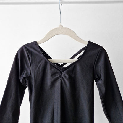 Pre-Loved Kids H&M melns deju bodijs meitenēm | 4–6 gadi / 110-116izm.