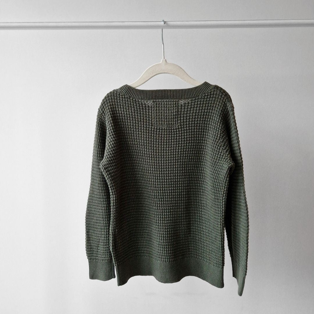 Pre-Loved Kids Soft Knit Džemperis – Haki zaļš I 120 izm.