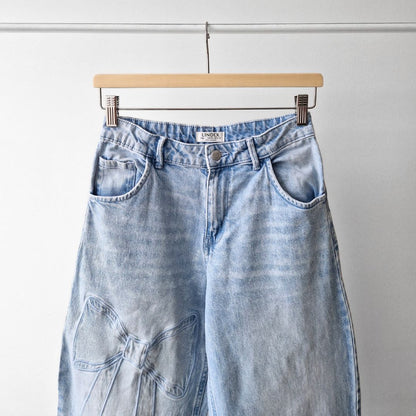 Pre-Loved Kids Lindex meiteņu džinsas ar bantēm | 12–13 gadi