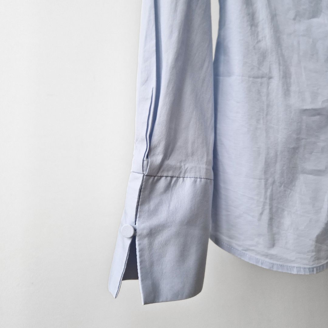 Pre-Loved MANGO gaiši zila blūze | S izm. | 100% kokvilna