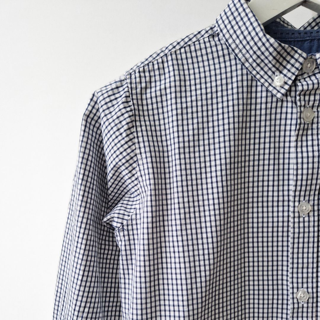 Pre-Loved Kids Rūtots kokvilnas krekls | 130 izm.