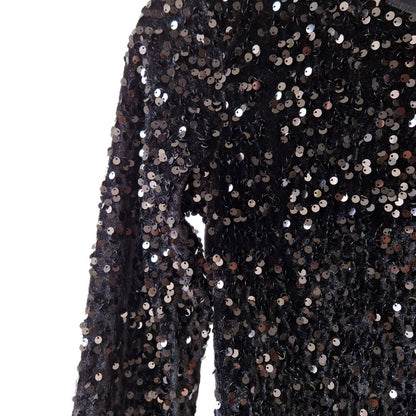 Pre-Loved Kids Svētku Gliteru tops - melnais mirdzumiņš I 146/152izm.