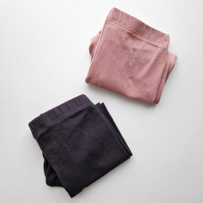 Pre-Loved Kids Legingu sets – Rozā + Tumši pelēki | 80 izm.