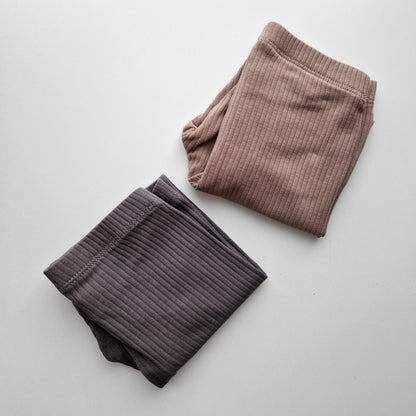 Pre-Loved Kids Legingu sets – Brūni + Pelēki | 86 izm.